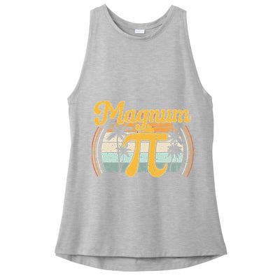 Magnum Pi Math Pi Day Retro math teacher Ladies PosiCharge Tri-Blend Wicking Tank