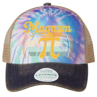 Magnum Pi Math Pi Day Retro math teacher Legacy Tie Dye Trucker Hat