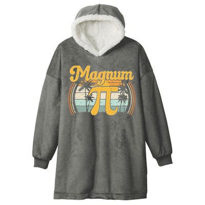 Magnum Pi Math Pi Day Retro math teacher Hooded Wearable Blanket