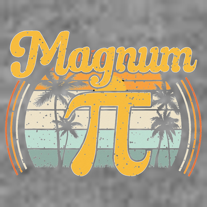 Magnum Pi Math Pi Day Retro math teacher 7-Panel Snapback Hat