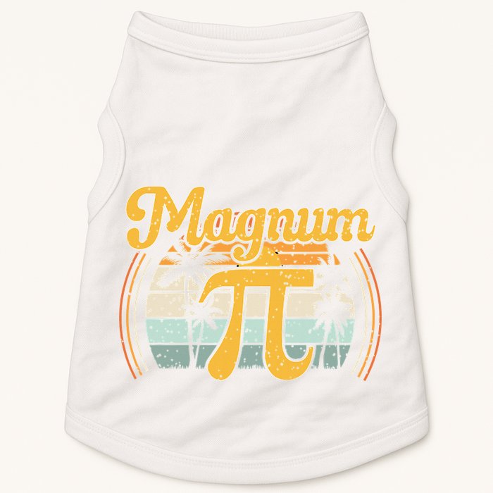 Magnum Pi Math Pi Day Retro math teacher Doggie Tank