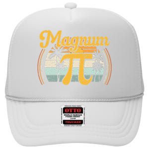 Magnum Pi Math Pi Day Retro math teacher High Crown Mesh Back Trucker Hat