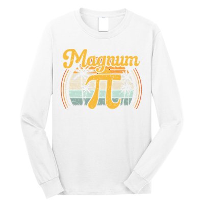 Magnum Pi Math Pi Day Retro math teacher Long Sleeve Shirt