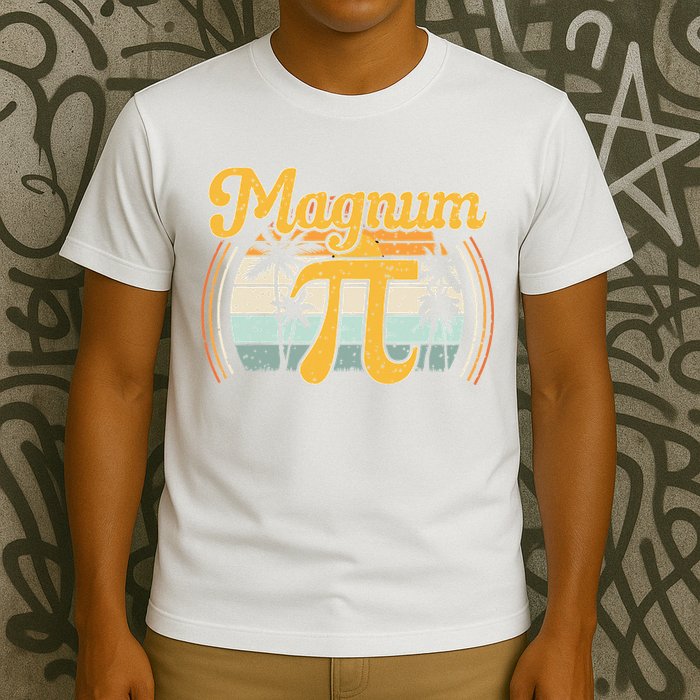 Magnum Pi Math Pi Day Retro math teacher T-Shirt