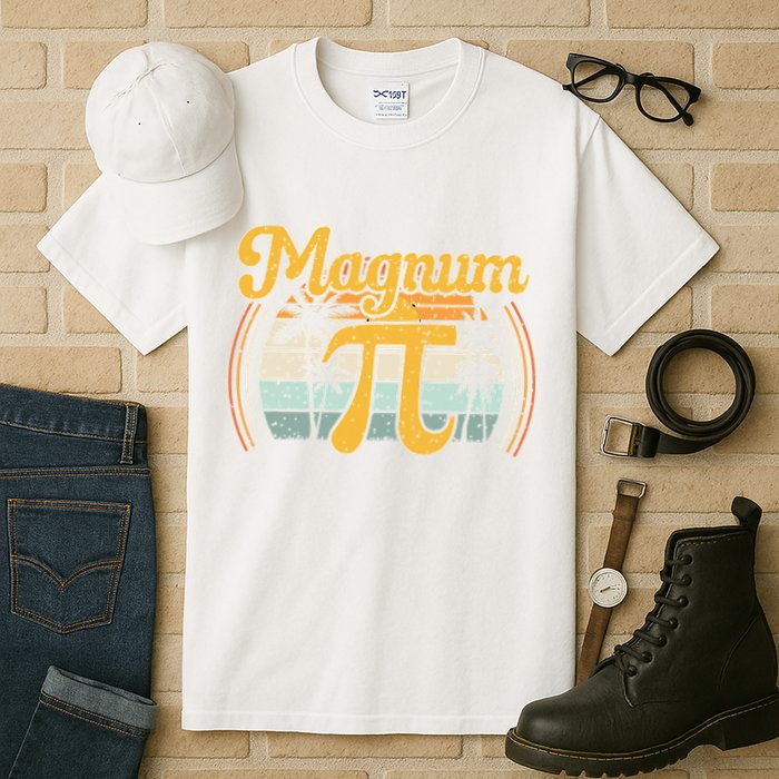 Magnum Pi Math Pi Day Retro math teacher Tall T-Shirt