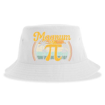 Magnum Pi Math Pi Day Retro math teacher Sustainable Bucket Hat