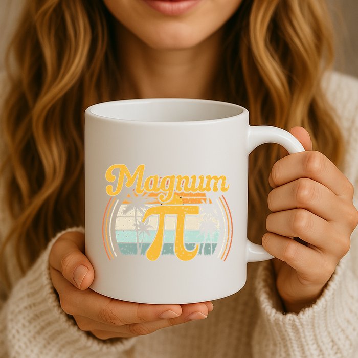 Magnum Pi Math Pi Day Retro math teacher Mug