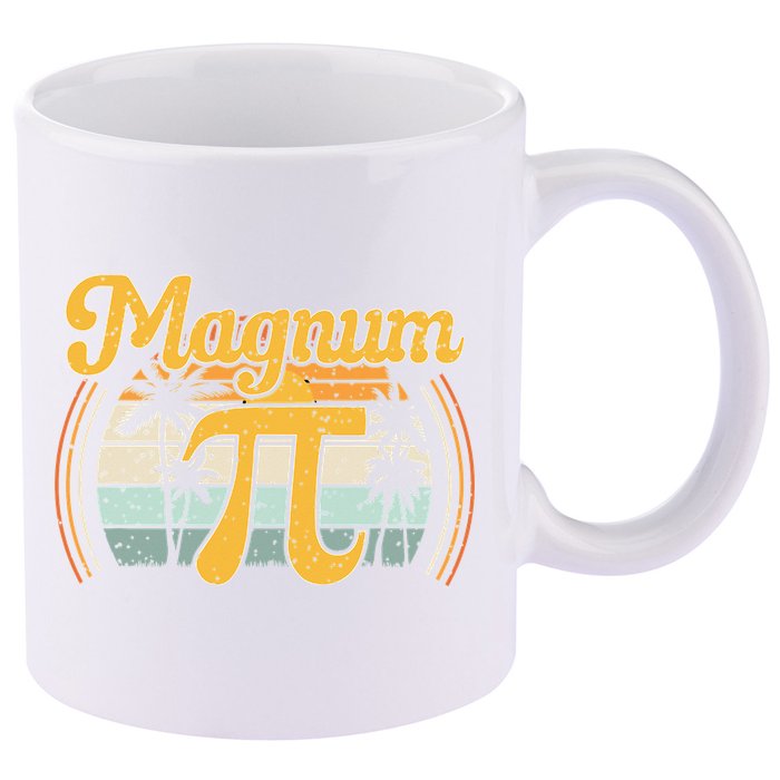 Magnum Pi Math Pi Day Retro math teacher 11oz C Handle Ceramic Mug