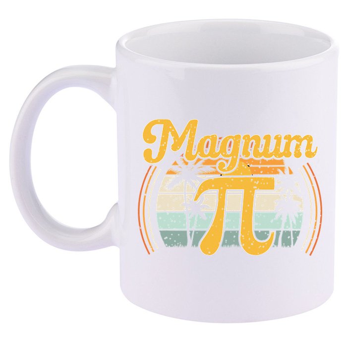 Magnum Pi Math Pi Day Retro math teacher 11oz C Handle Ceramic Mug