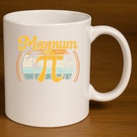 Magnum Pi Math Pi Day Retro math teacher 11oz C Handle Ceramic Mug