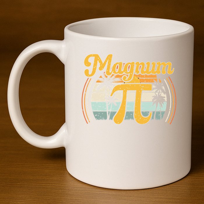 Magnum Pi Math Pi Day Retro math teacher 11oz C Handle Ceramic Mug