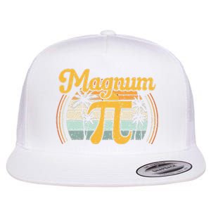 Magnum Pi Math Pi Day Retro math teacher Flat Bill Trucker Hat