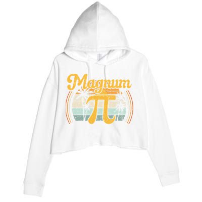 Magnum Pi Math Pi Day Retro math teacher Crop Fleece Hoodie