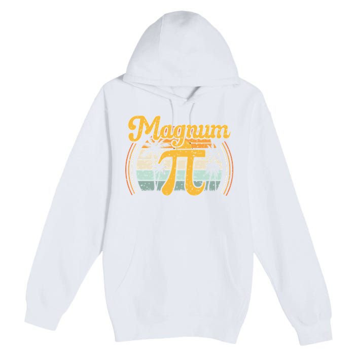 Magnum Pi Math Pi Day Retro math teacher Premium Pullover Hoodie