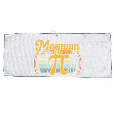 Magnum Pi Math Pi Day Retro math teacher Large Microfiber Waffle Golf Towel