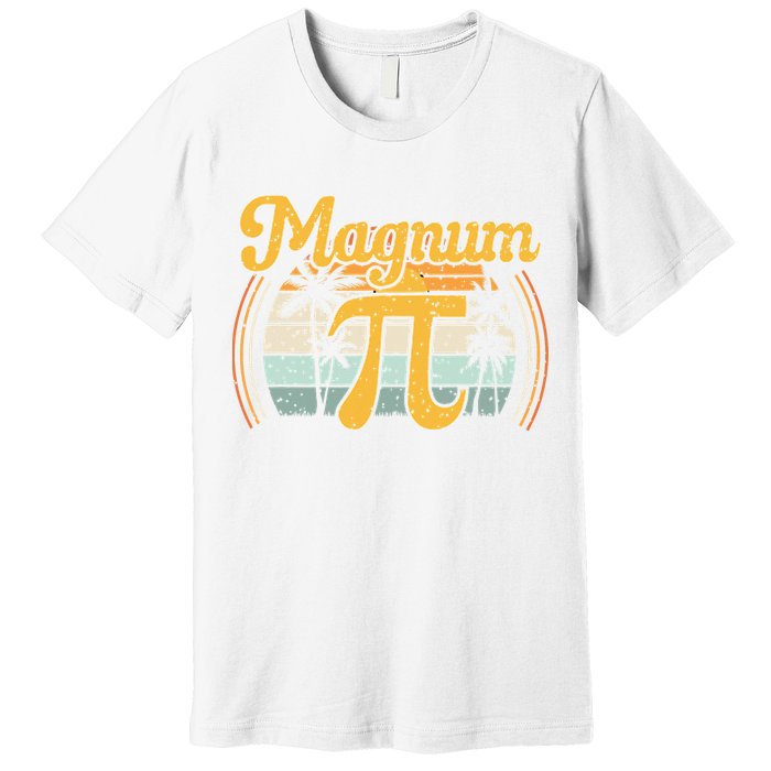 Magnum Pi Math Pi Day Retro math teacher Premium T-Shirt