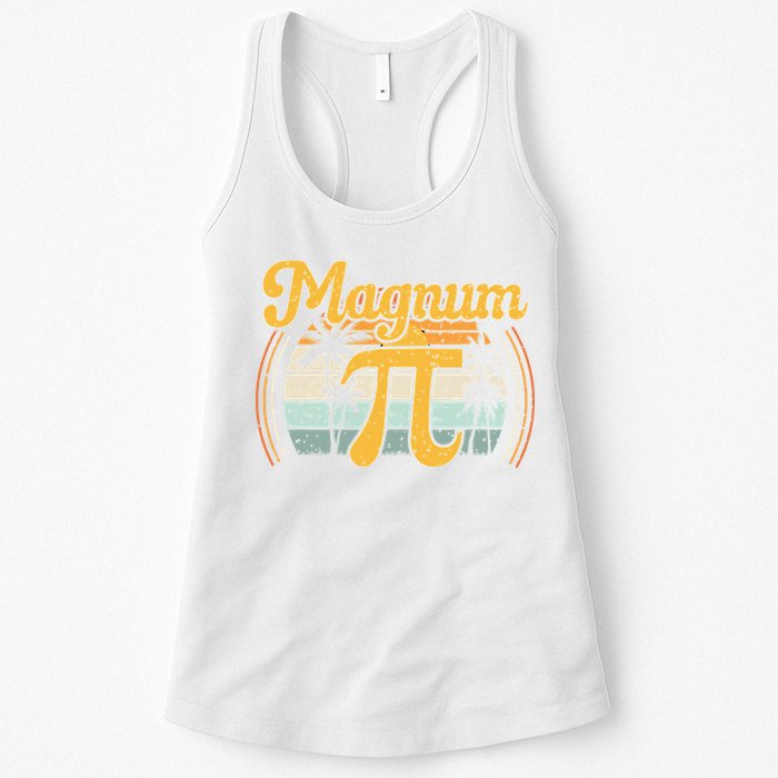 Magnum Pi Math Pi Day Retro math teacher Womens Tank Top
