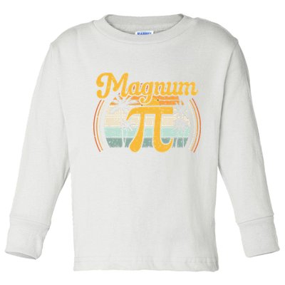 Magnum Pi Math Pi Day Retro math teacher Toddler Long Sleeve Shirt