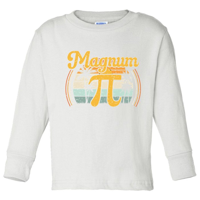 Magnum Pi Math Pi Day Retro math teacher Toddler Long Sleeve Shirt