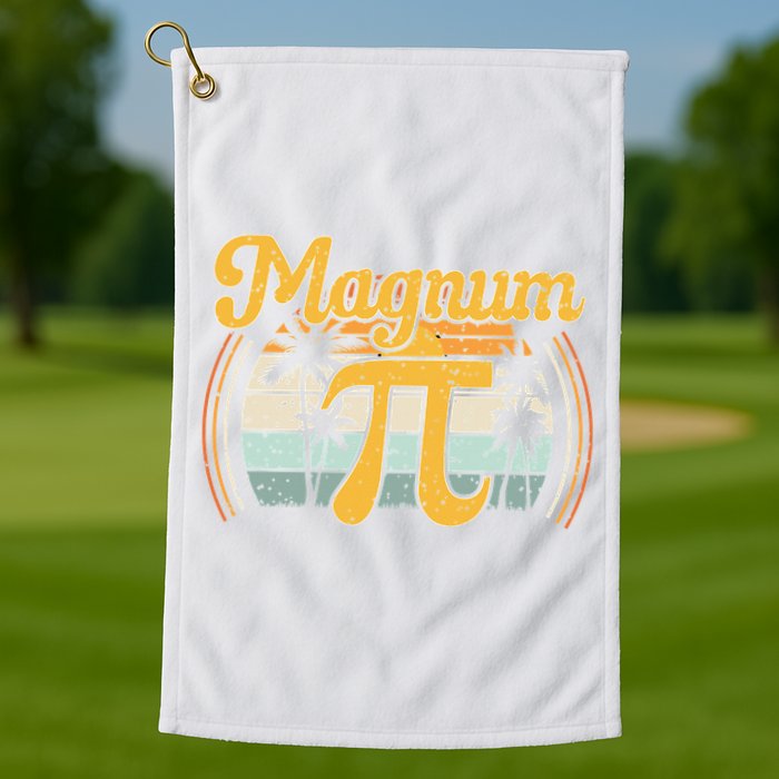 Magnum Pi Math Pi Day Retro math teacher Golf Towel
