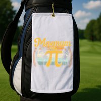 Magnum Pi Math Pi Day Retro math teacher Golf Towel