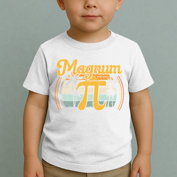 Magnum Pi Math Pi Day Retro math teacher Toddler T-Shirt