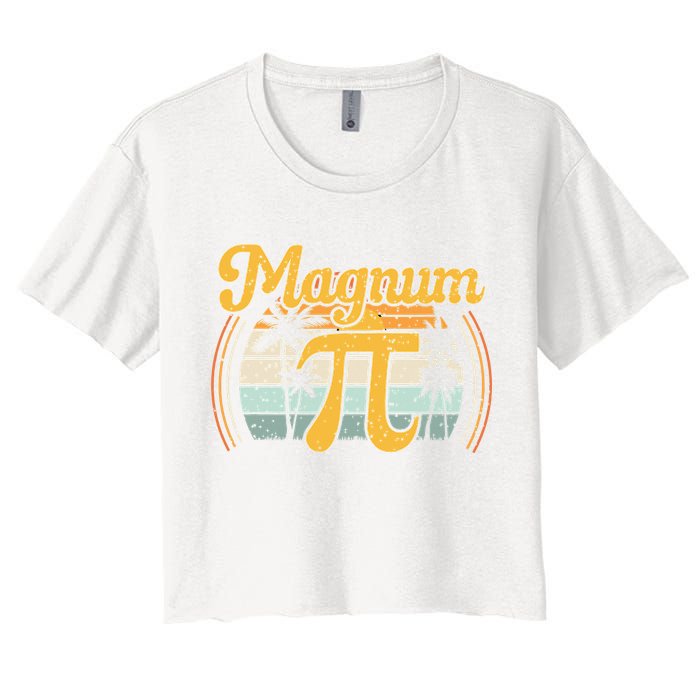 Magnum Pi Math Pi Day Retro math teacher Crop Top