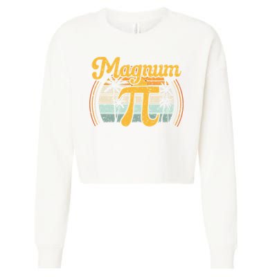 Magnum Pi Math Pi Day Retro math teacher Cropped Pullover Crew