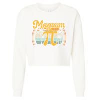 Magnum Pi Math Pi Day Retro math teacher Cropped Pullover Crew