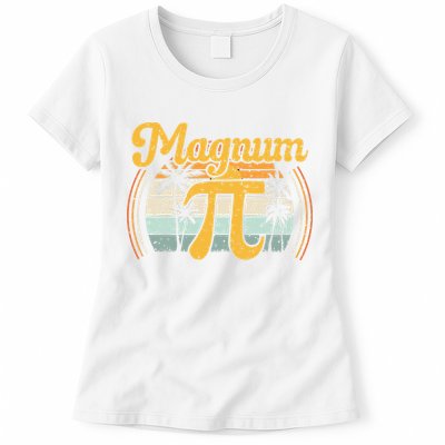 Magnum Pi Math Pi Day Retro math teacher Womens T-Shirt