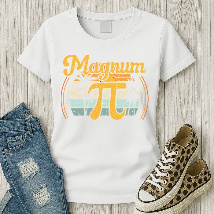 Magnum Pi Math Pi Day Retro math teacher Womens T-Shirt