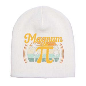 Magnum Pi Math Pi Day Retro math teacher Short Acrylic Beanie