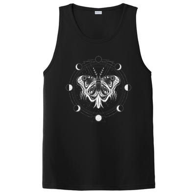 Moon Phases Moth Gift Blackcraft Clothing Gift PosiCharge Competitor Tank