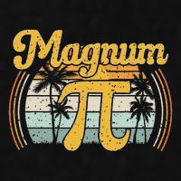 Magnum Pi Math Pi Day Retro Ladies PosiCharge Tri-Blend Wicking Tank