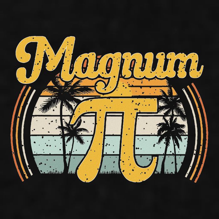 Magnum Pi Math Pi Day Retro Ladies PosiCharge Tri-Blend Wicking Tank
