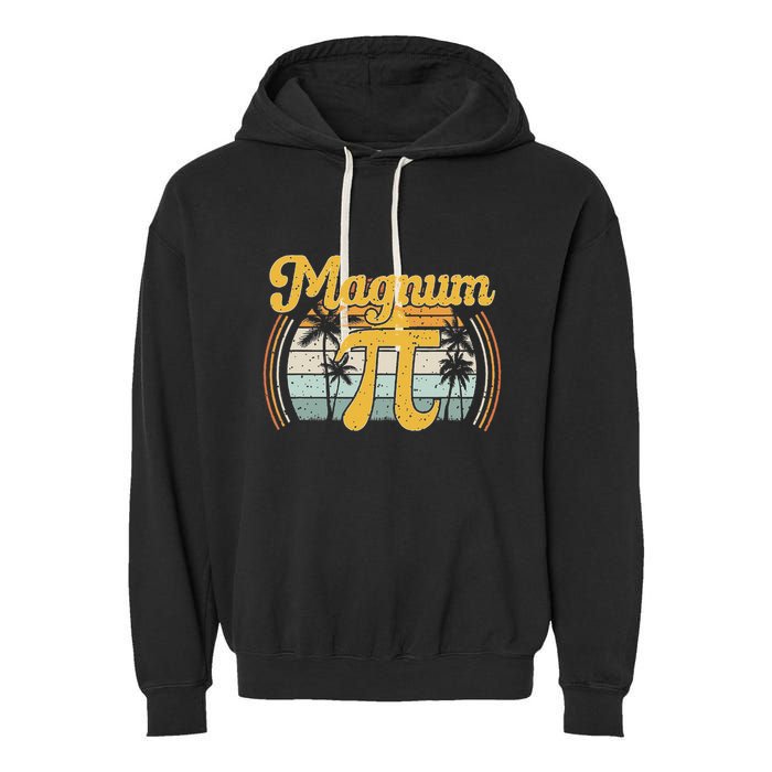 Magnum Pi Math Pi Day Retro Garment-Dyed Fleece Hoodie