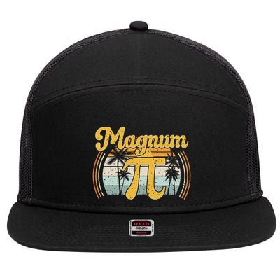 Magnum Pi Math Pi Day Retro 7 Panel Mesh Trucker Snapback Hat