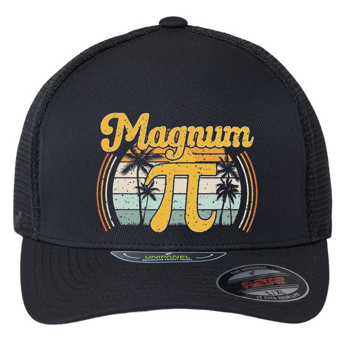 Magnum Pi Math Pi Day Retro Flexfit Unipanel Trucker Cap