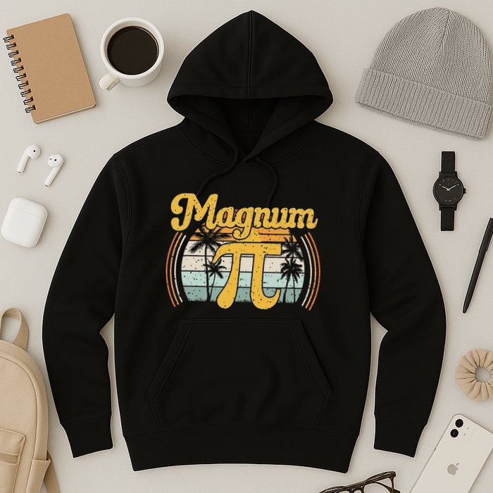 Magnum Pi Math Pi Day Retro Hoodie