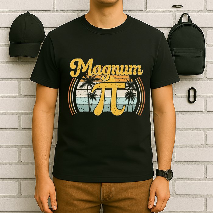 Magnum Pi Math Pi Day Retro T-Shirt