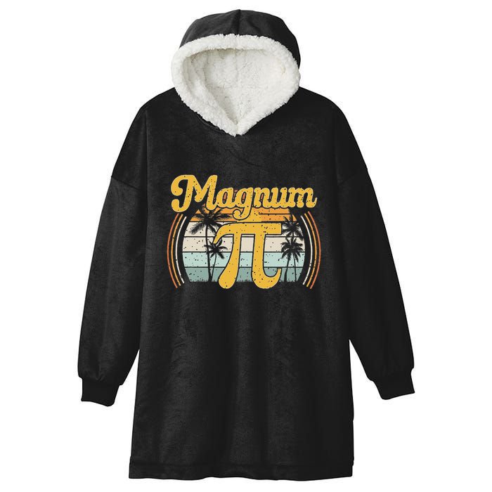 Magnum Pi Math Pi Day Retro Hooded Wearable Blanket