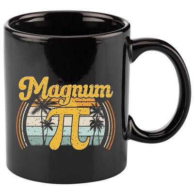 Magnum Pi Math Pi Day Retro 11oz C Handle Ceramic Mug