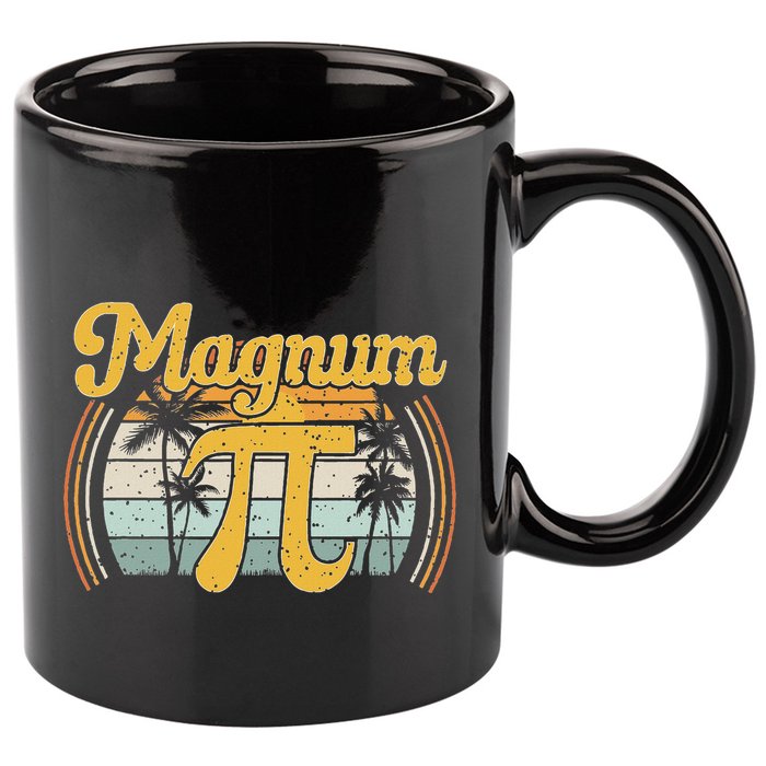 Magnum Pi Math Pi Day Retro 11oz C Handle Ceramic Mug