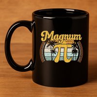 Magnum Pi Math Pi Day Retro 11oz C Handle Ceramic Mug