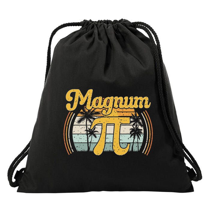 Magnum Pi Math Pi Day Retro Drawstring Bag