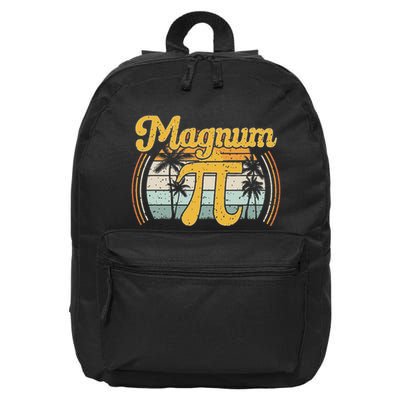 Magnum Pi Math Pi Day Retro 16 in Basic Backpack