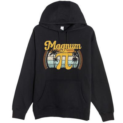 Magnum Pi Math Pi Day Retro Premium Pullover Hoodie