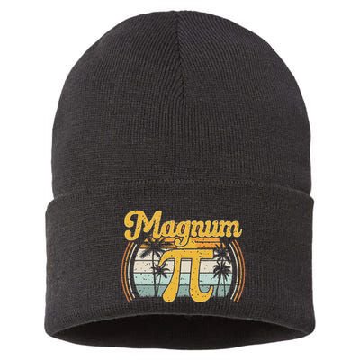 Magnum Pi Math Pi Day Retro Sustainable Knit Beanie