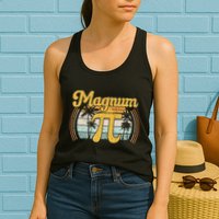 Magnum Pi Math Pi Day Retro Womens Tank Top