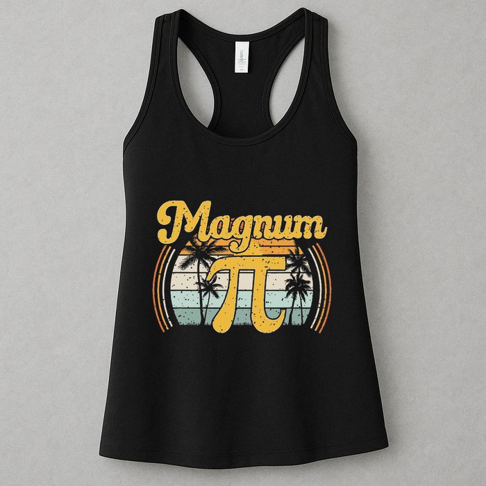 Magnum Pi Math Pi Day Retro Womens Tank Top